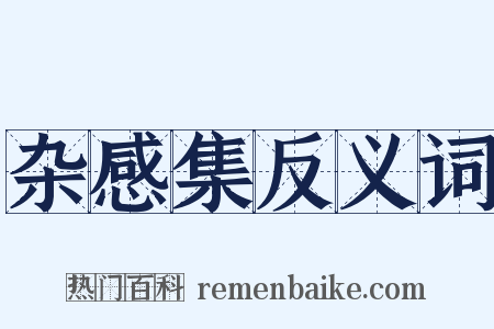 杂感集反义词是什么意思的图片